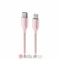 Swissten Data cable textile II USB-C / Lightning 1.5m Pink