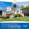 TP-LINK TAPO C530WS Outdoor Pan/Tilt Security Wi-Fi Camera 3K 5MP Live View, 2880 x 1620, IP66
