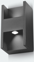 Luxmainer Reflektor led Crelex 2x3W/85Lm/6000K/IP54 Sivi LR08-0220