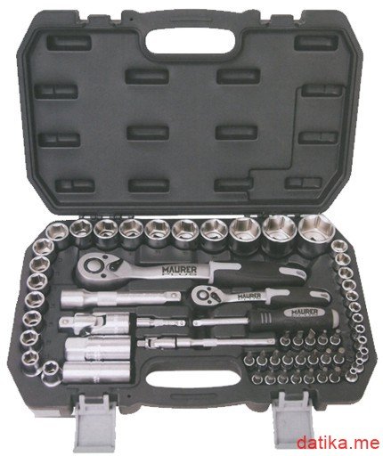 Maurer Ključevi nasadni prihvat 1/2"-1/4" u PVC kutiji 60kom