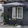 ModernHome Veliki pravugaoni suncobran DARK GREY