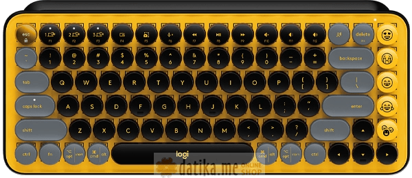 Logitech POP Keys mehanicka bezicna Tastatura, Yellow-Black