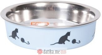 Karlie POSUDA ZA HRANU ZA MACE PLAVA 11CM 160ML
