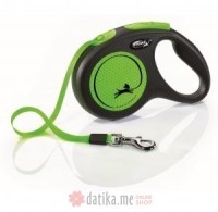 Flexi Povodac New Neon Medium Tape 5M Green