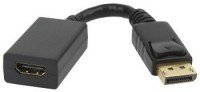 Fast Asia Kabl adapter DisplayPort (M) - HDMI (F) crni