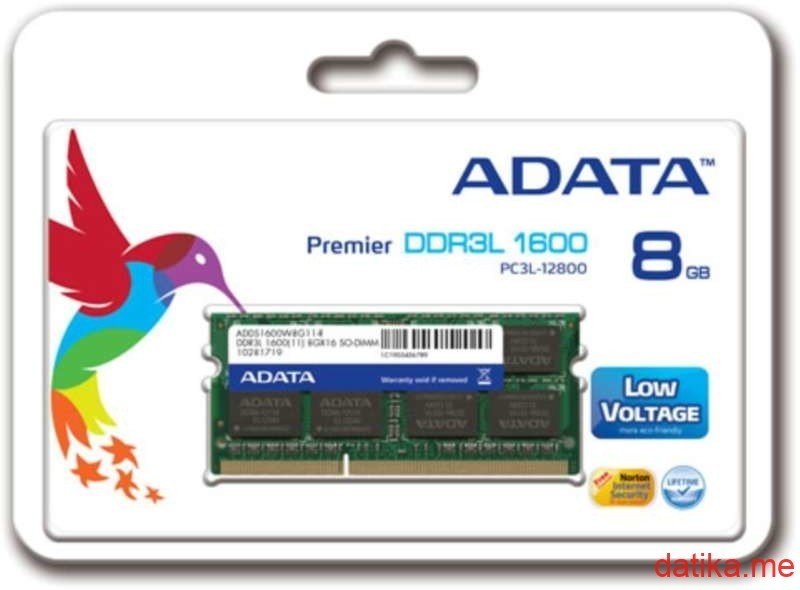 ADATA Premier SODIMM DDR3L 8GB 1600MHz Memorija