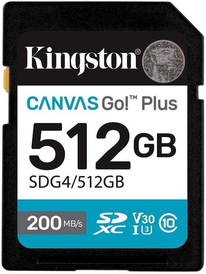 Kingston SDG4/512GB SDXC Canvas Go Plus 