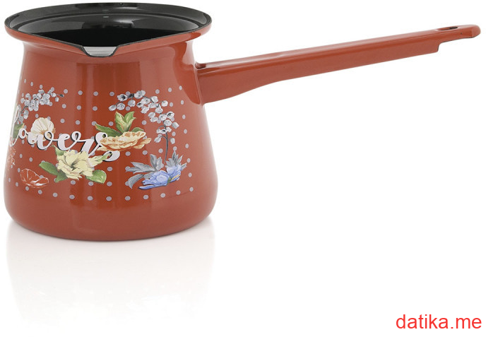 Metalac dzezva CRVENI LOVE FLOWERS za 7 kafa
