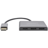 Digitus Adapter video Hub DisplayPort - 2x DisplayPort + HDMI 