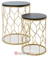 PAKKETO SET DVA STOLA Zion II pakoworld metal in black-golden color