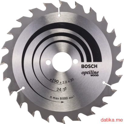 Bosch List kružne testere za drvo Optiline Wood 190x30x2.0mm 24z в Черногории