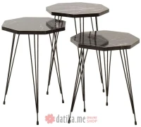 PAKKETO SET TRI STOLA Buena pakoworld marble imitation black