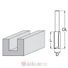 Makita D-47466 Ravno glodalo sa 2 zupca 10X25mm