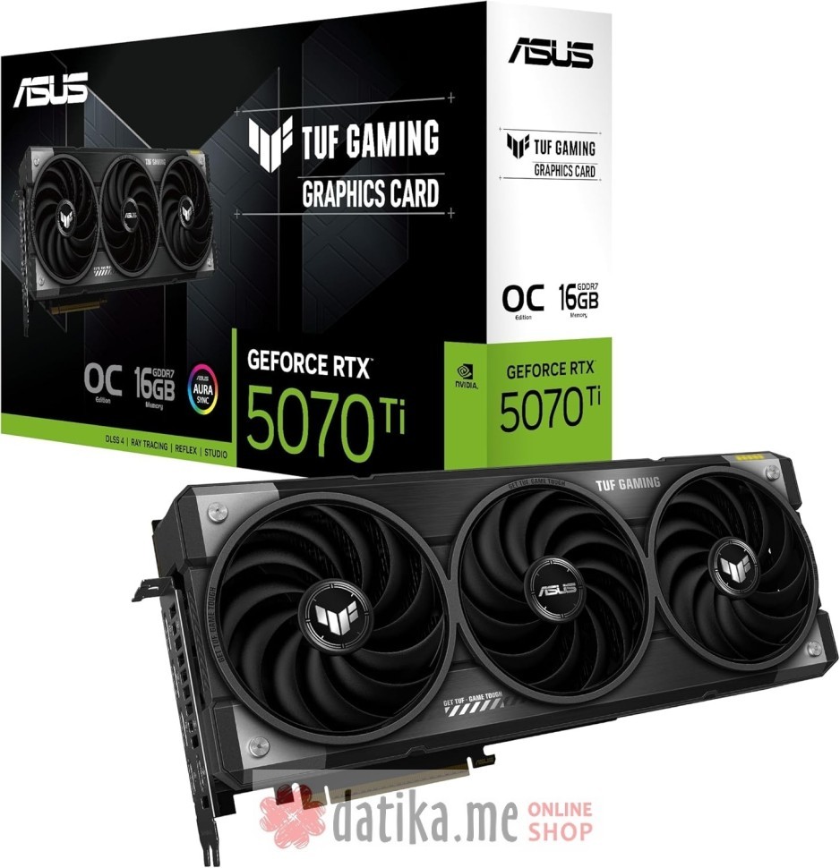 ASUS TUF Gaming GeForce RTX 5070 Ti 16GB GDDR7 OC Edition, TUF-RTX5070TI-O16G-GAMING в Черногории