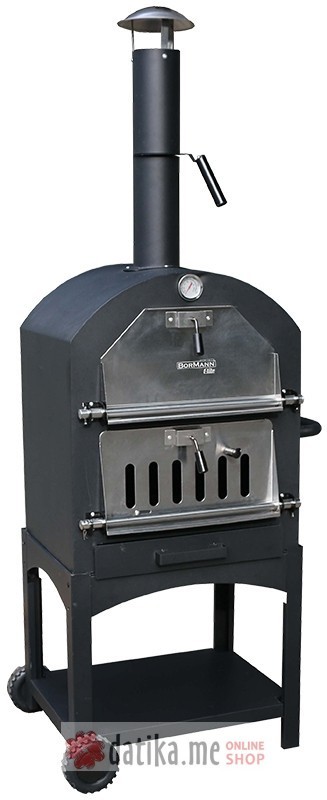 Bormann BBQ1960 Peć na drva-drveni ugalj/peć za pizzu 34,5x50cm 