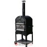 Bormann BBQ1960 Peć na drva-drveni ugalj/peć za pizzu 34,5x50cm 