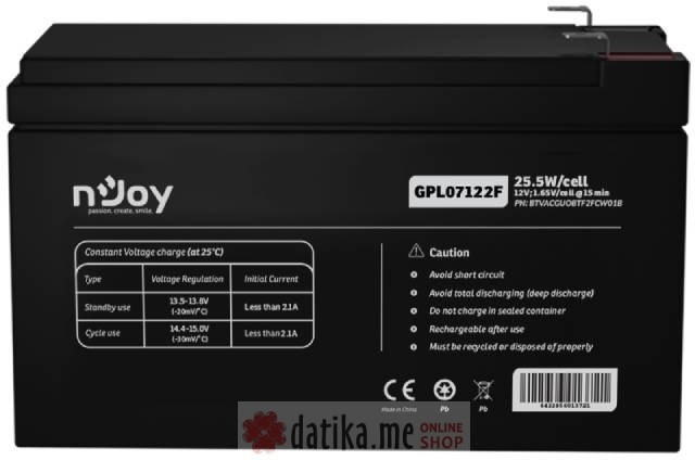 NJOY GPL07122F baterija za UPS 12V 7Ah (BTVACGUOBTF2FCW01B)