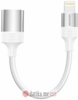 Swissten OTG Adapter Textile Lightning (male) / USB-A (female) 0,12 M White
