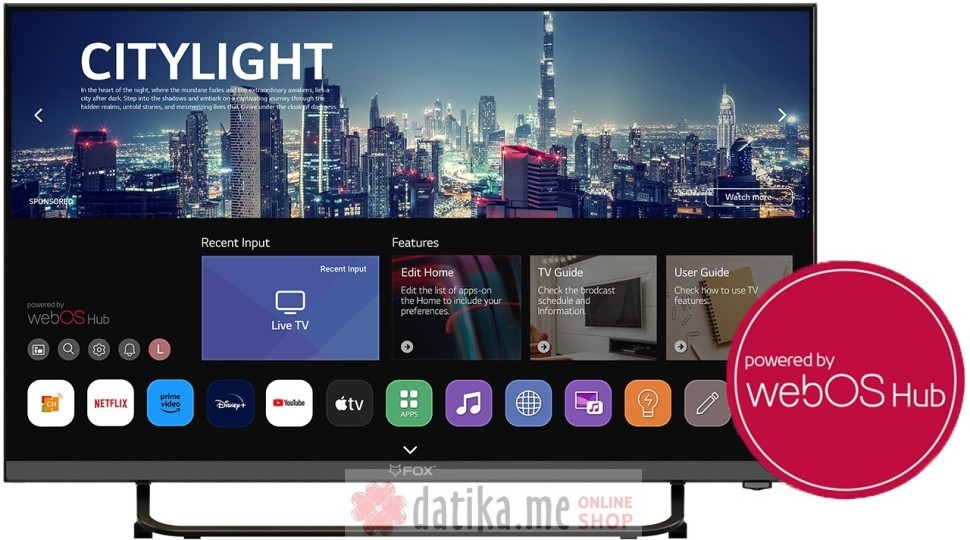 FOX 32WOS640E LED 32” Full HD, WebOS SMART TV  в Черногории