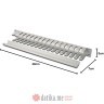 Digitus 1U cable management cage detachable rear plate,19" 44x483x68 mm, grey в Черногории