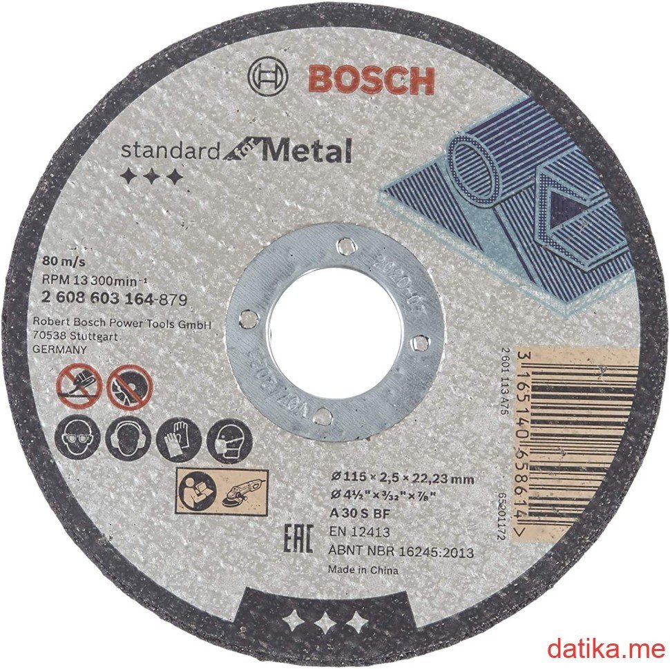 Bosch Rezna ploča za metal 125x2.5mm Standard ravna AS46S
