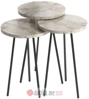 PAKKETO SET TRI STOLA Cormac white marble