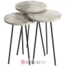 PAKKETO SET TRI STOLA Cormac white marble
