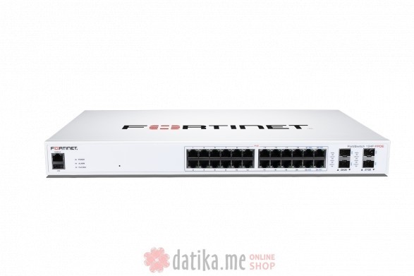 Fortinet FortiSwitch 124F 24x1Gbe/4xSFP+/370W PoE/Rack Layer 2+