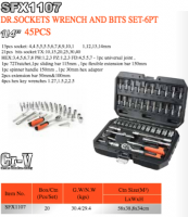 Somafix SFX1107 Set ručnog alata i nasadnih ključeva 1/4" CRV 45kom