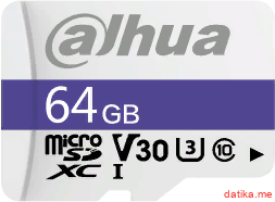 Dahua C100 MicroSDXC 64GB U3 DHI-TF-C100/64GB в Черногории