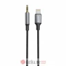 Swissten Audio adapter textile Lightning (male) / 3.5mm Jack (male) 1.5m Black