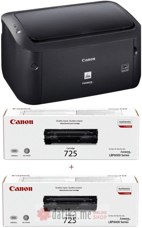 Canon i-SENSYS LBP 6030 laserski printer + 2 dodatna originalna tonera CRG 725
