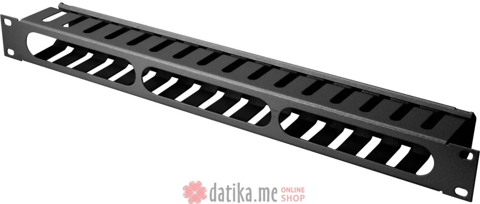 Digitus 1U cable management cage detachable rear plate, 44x483x68 mm, black в Черногории