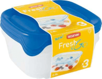 Curver Set kutija za hranu - FRESH&GO 3 x 0,8L, Plava
