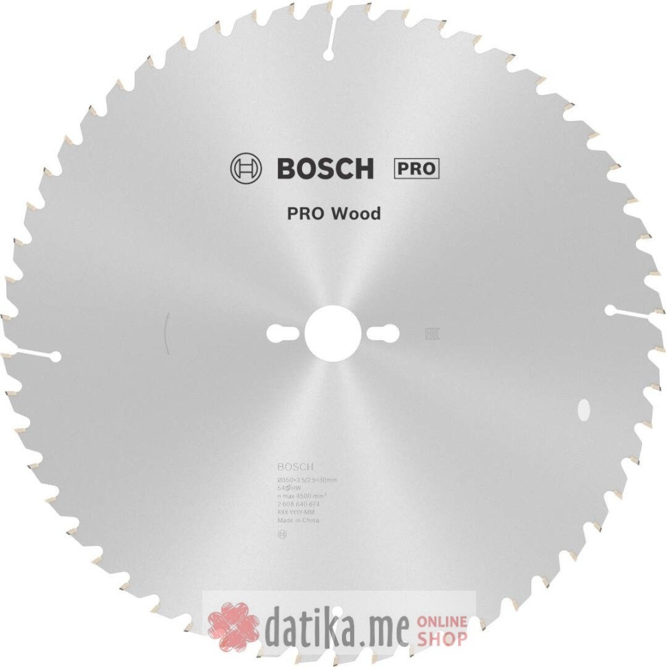BOSCH List kružne testere za drvo 350x30x3.5mm 54T PRO Wood в Черногории