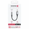 Swissten Audio kabl Textile USB-C (male) / 3.5mm AUX 0,15 M Black в Черногории