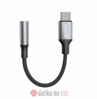 Swissten Audio kabl Textile USB-C (male) / 3.5mm AUX 0,15 M Black