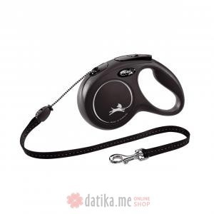 Flexi Povodac New Classic Medium Cord 5M Black