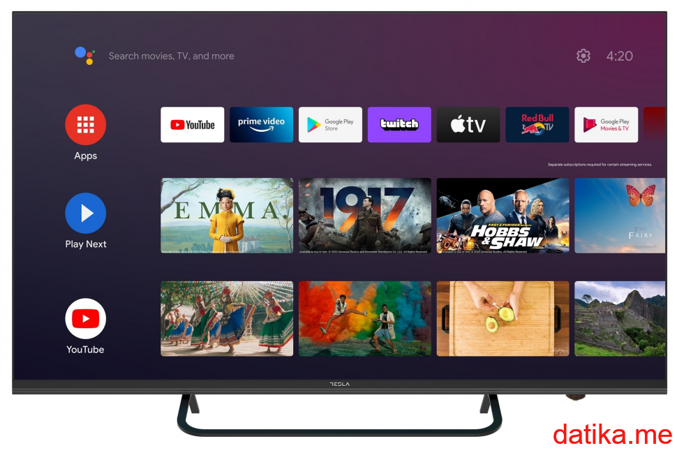 Tesla 55E625BUS LED TV 55" Ultra HD, Android Smart TV