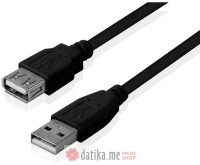 FAST ASIA Kabl USB A - USB A M/F (produžni) 3m crni