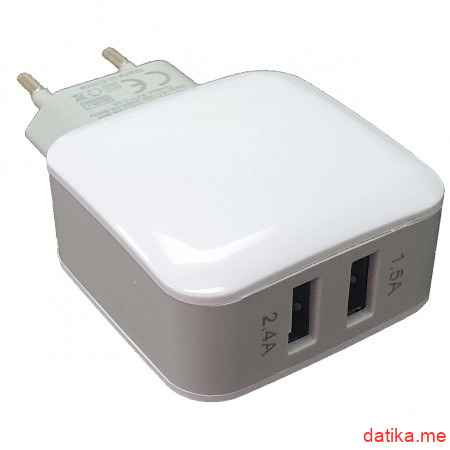 Dual USB Quick Wall Charger 2.4A