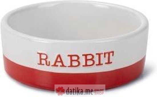 Beeztees POSUDA ZA GLODARE KERAMICKA RABBIT RED 250ML