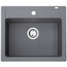 Metalac granitna usadna sudopera xQuadro 60 grafit 600x500 Ø90