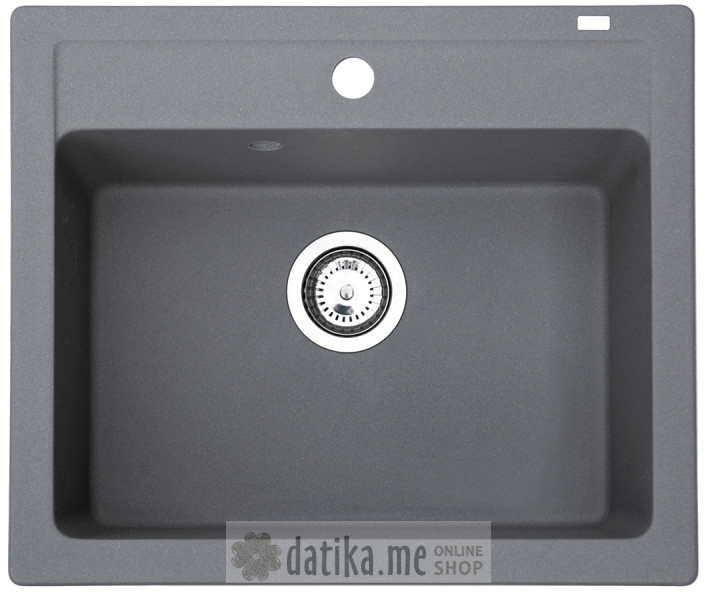 Metalac granitna usadna sudopera xQuadro 60 grafit 600x500 Ø90