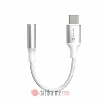 Swissten Audio kabl Textile USB-C (male) / 3.5mm AUX 0,15 M White