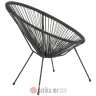 PAKKETO STOLICA Acapulco metal garden in black color в Черногории