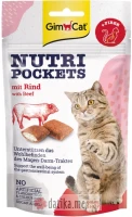 GIMCAT NUTRI POCKETS WITH BEEF AND MALT 60GR.-poslastice za mace 