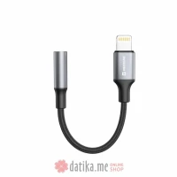 Swissten Audio kabl Textile Lightning (male) / 3.5mm AUX 0,15 M Black