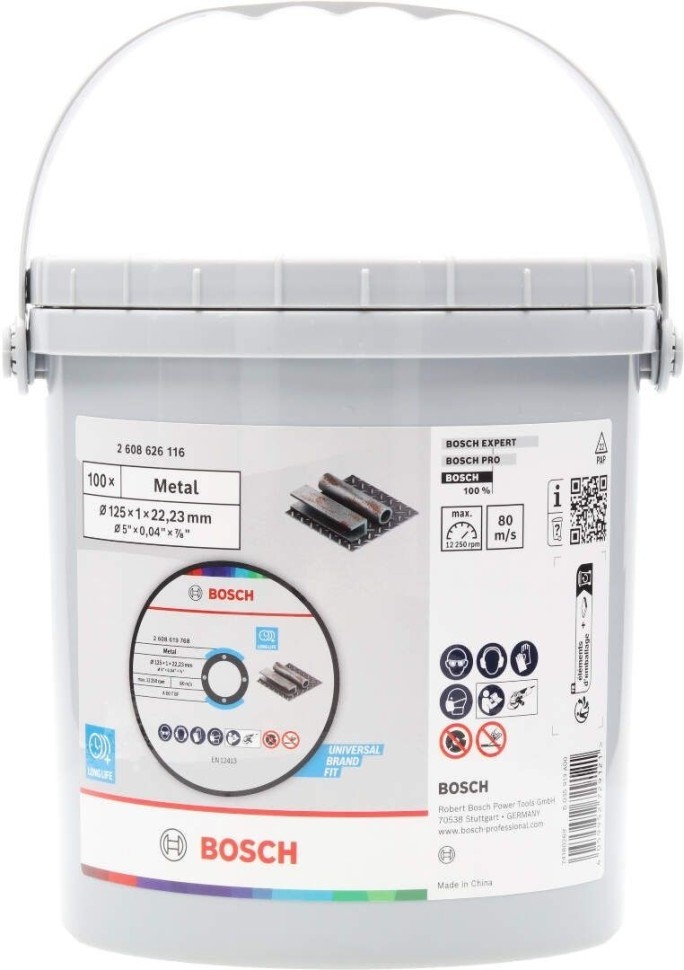 BOSCH Rezne ploče za metal 125x1mm Standard A60T BF pakov. 100kom (2608626116)