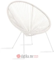 PAKKETO STOLICA Acapulco Peru pakoworld garden armchair metal-pe in white color
